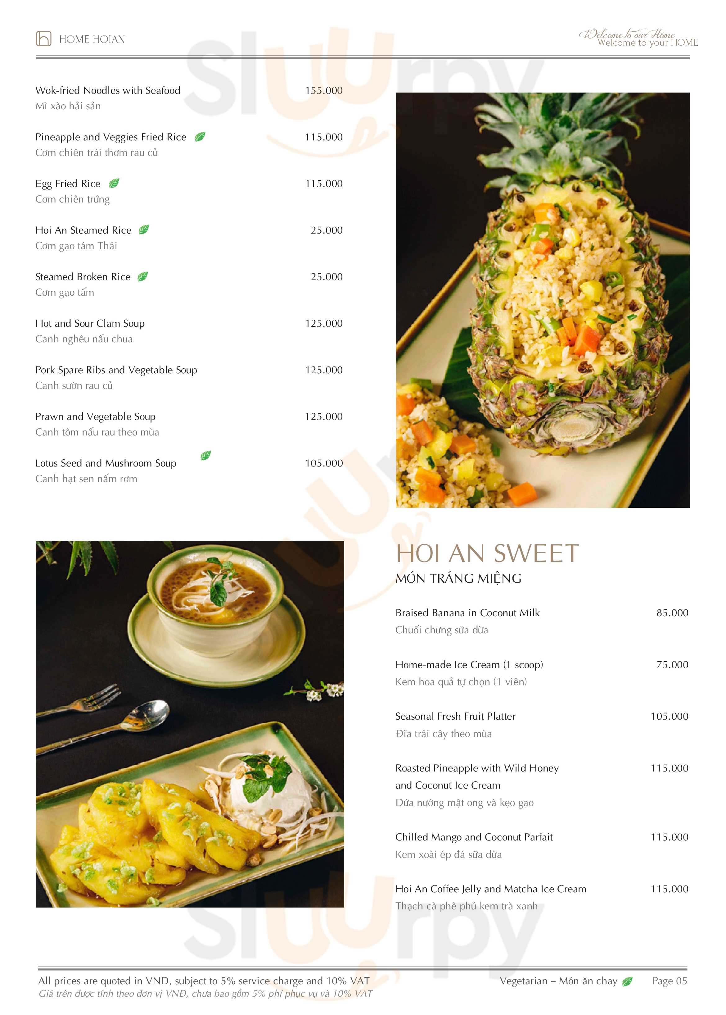 Set menu ăn uống tại HOME Restaurant I Hội An